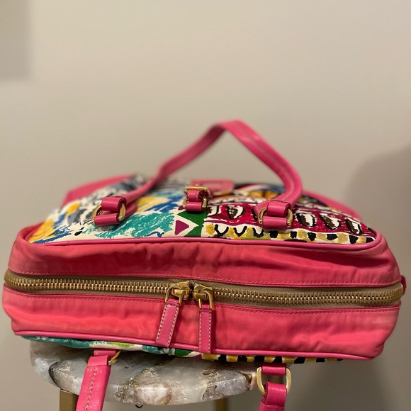 SOLD on eBay Limited Edition PRADA Canapa Leather St Venez Tote Handbag Pink Bag - Picture 5 of 11